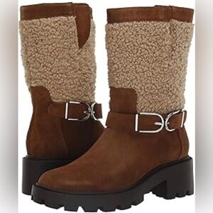 Franco Sarto Women's Elle Mid Shaft Lug Sole Boot 8.5